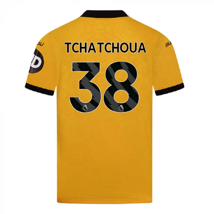 Wolves Kits Shop | Official 2025-26 Wolves Home Shirt – Junior TCHATCHOUA 38 Wolverhampton Wanderers Apparel